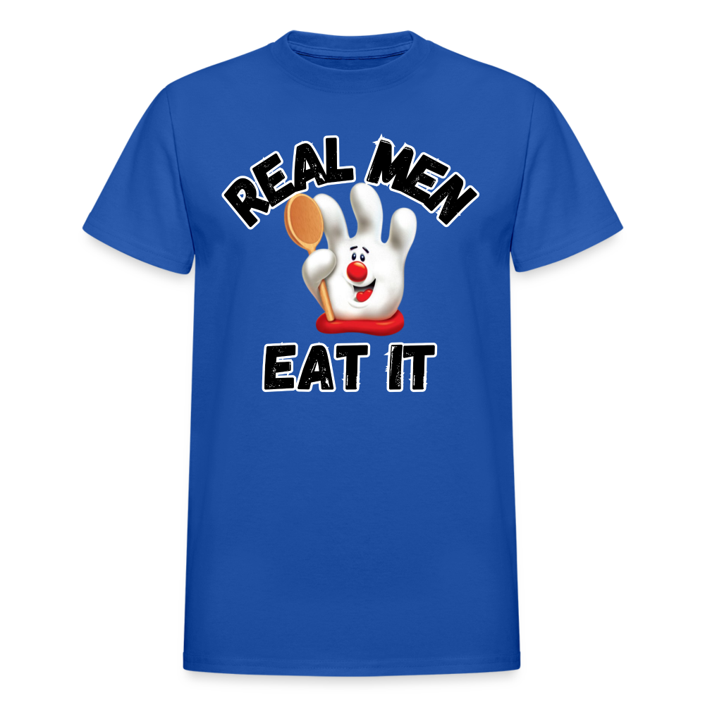 REAL MEN EAT IT Ultra Cotton Adult T-Shirt - royal blue