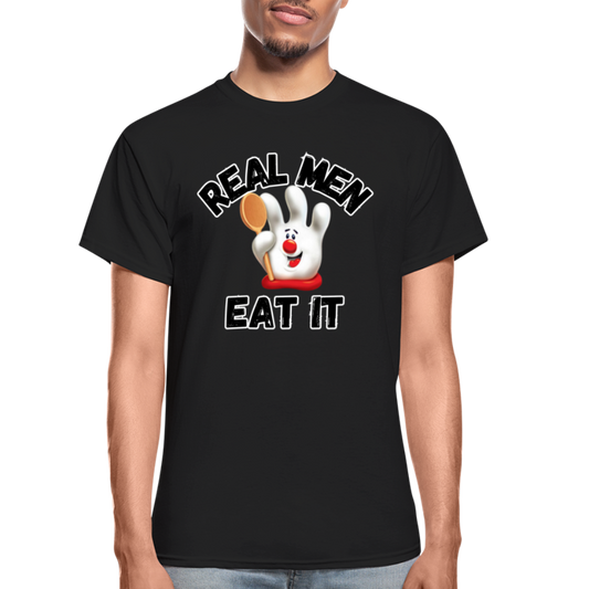REAL MEN EAT IT Ultra Cotton Adult T-Shirt - black