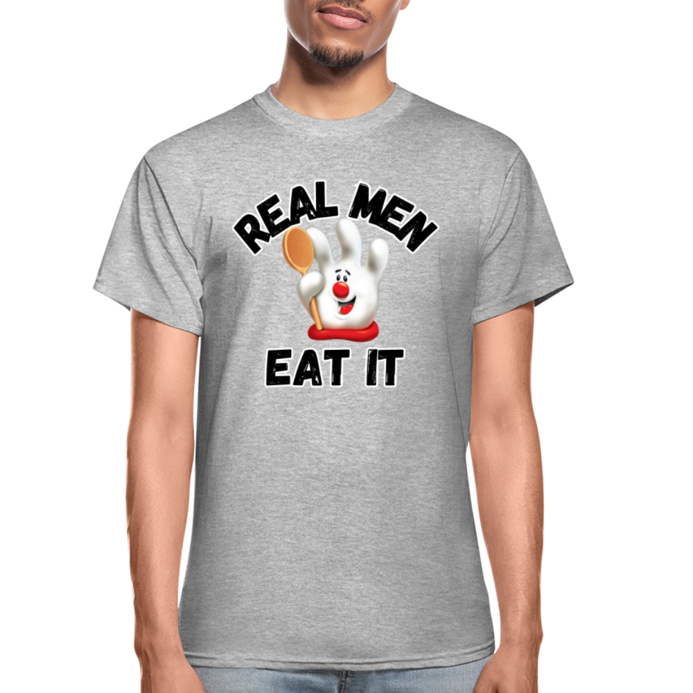 REAL MEN EAT IT Ultra Cotton Adult T-Shirt - heather gray