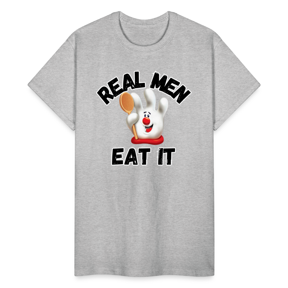 REAL MEN EAT IT Ultra Cotton Adult T-Shirt - heather gray