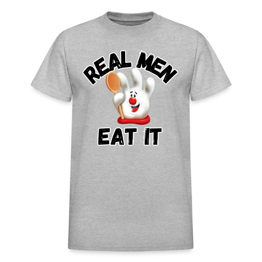 REAL MEN EAT IT Ultra Cotton Adult T-Shirt - heather gray