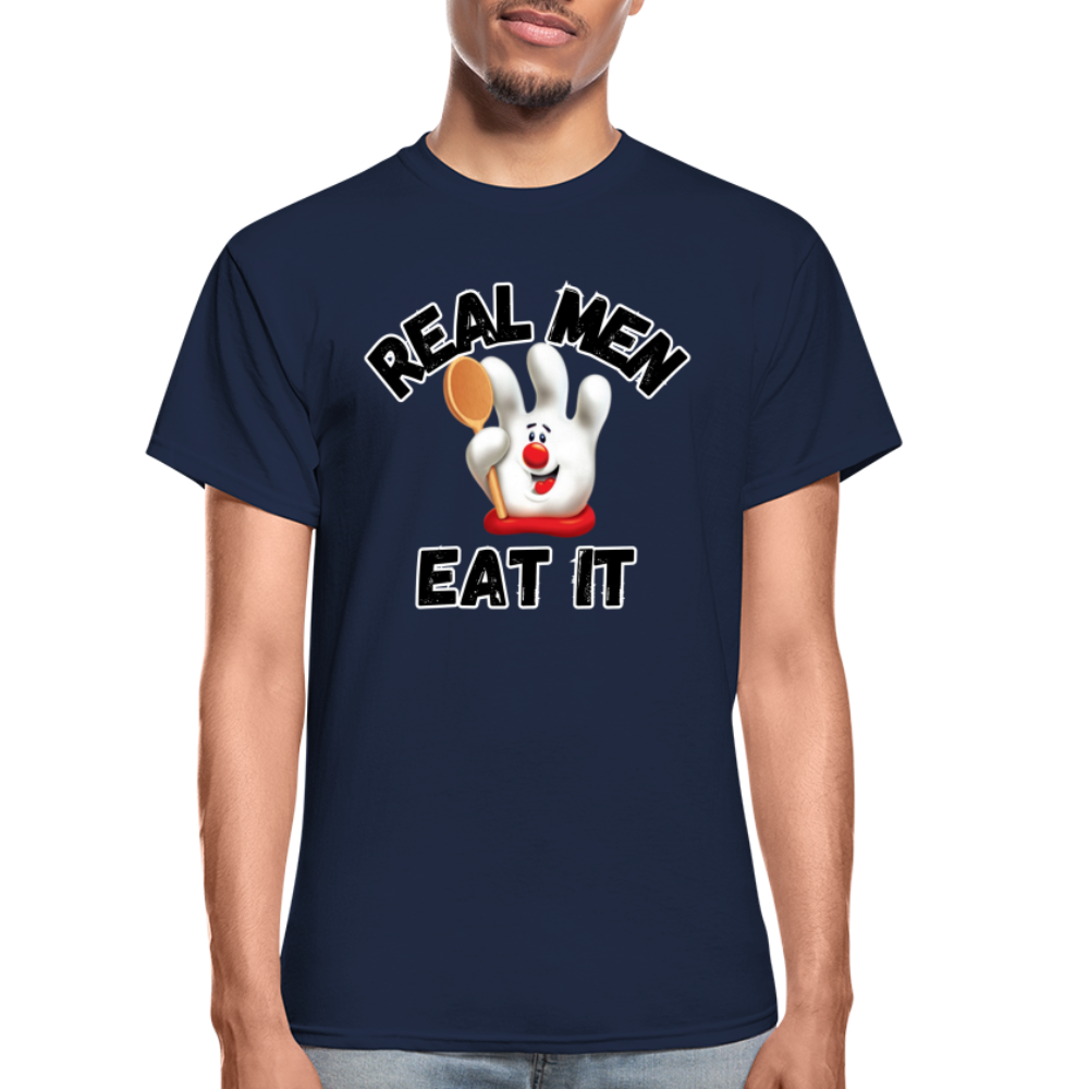 REAL MEN EAT IT Ultra Cotton Adult T-Shirt - navy