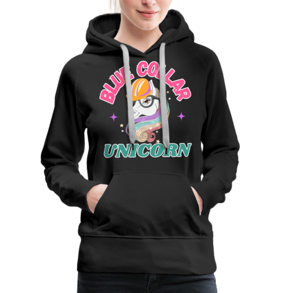 BLUE COLLAR UNICORN Women’s Premium Hoodie - black
