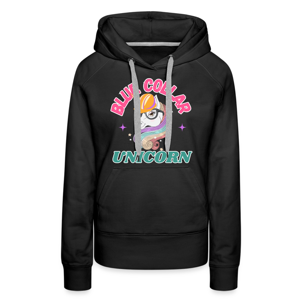 BLUE COLLAR UNICORN Women’s Premium Hoodie - black