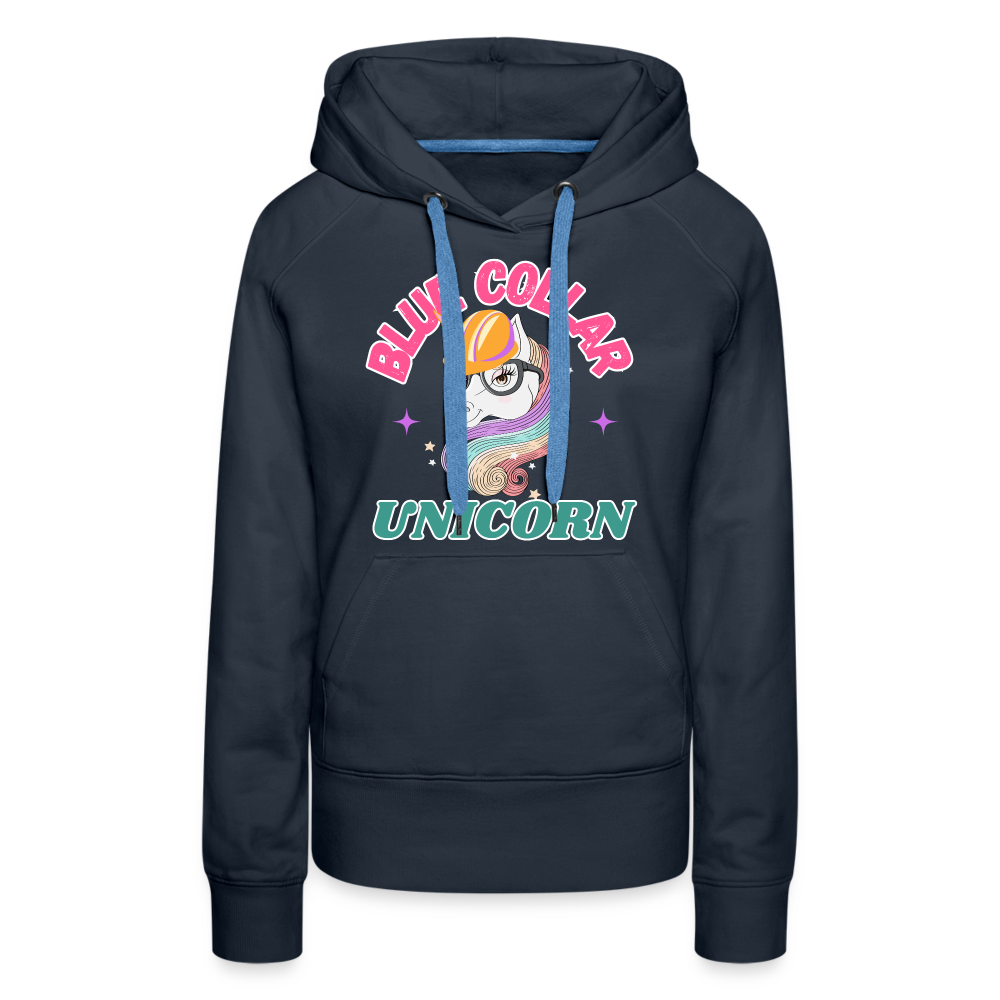 BLUE COLLAR UNICORN Women’s Premium Hoodie - navy