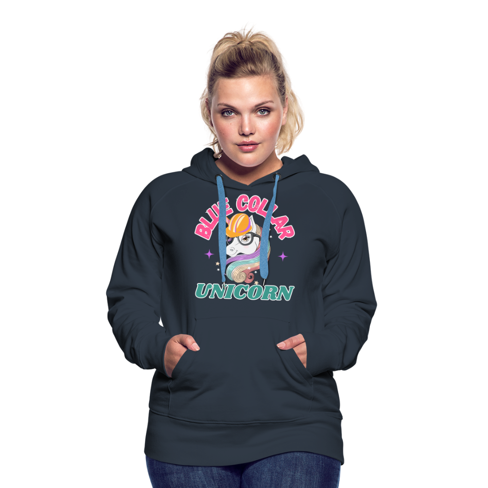 BLUE COLLAR UNICORN Women’s Premium Hoodie - navy