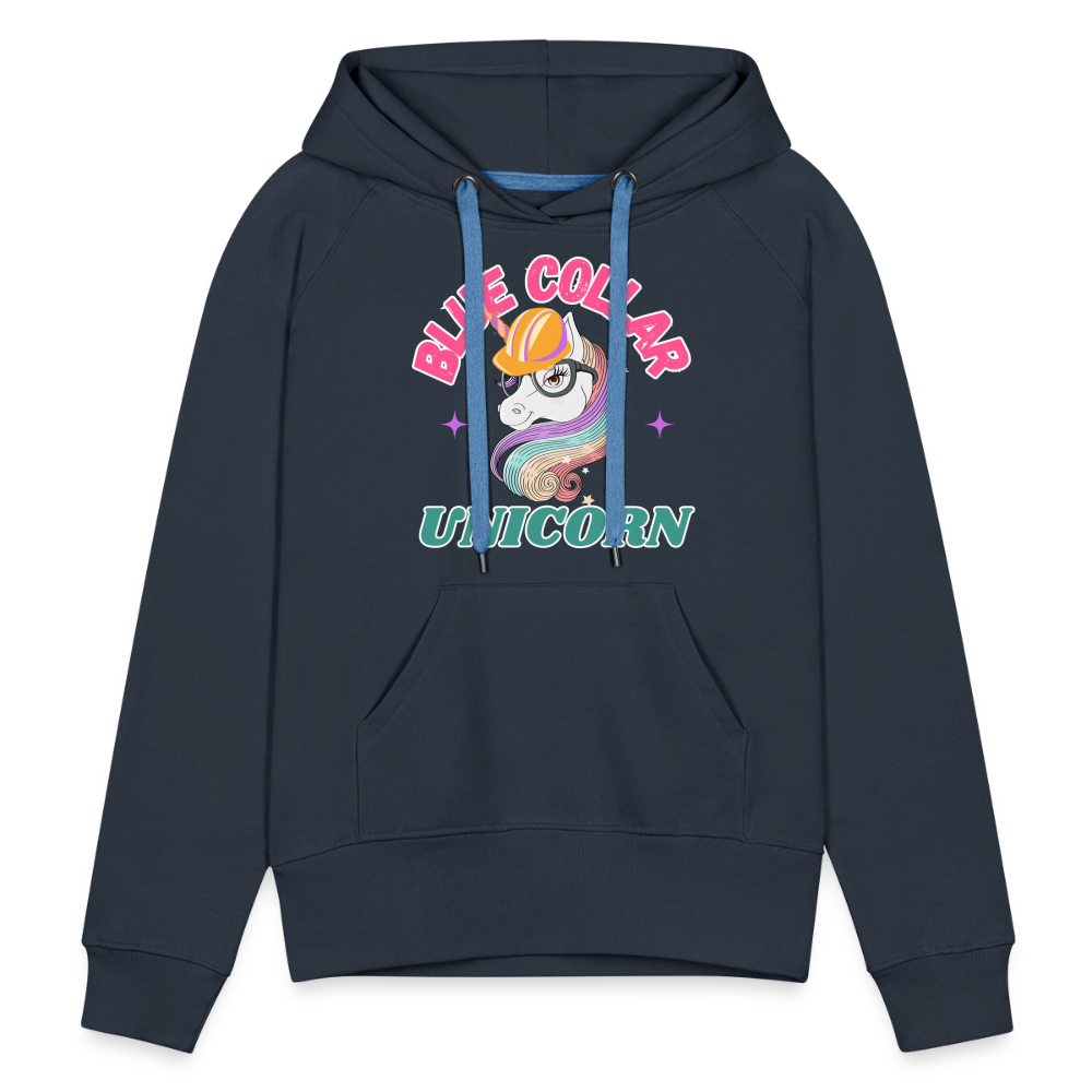 BLUE COLLAR UNICORN Women’s Premium Hoodie - navy