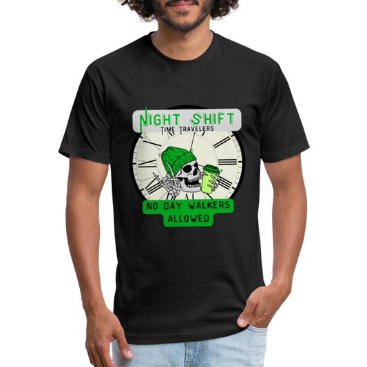 NO DAYWALKERS ALLOWED Fitted Cotton/Poly T-Shirt by Next Level - black