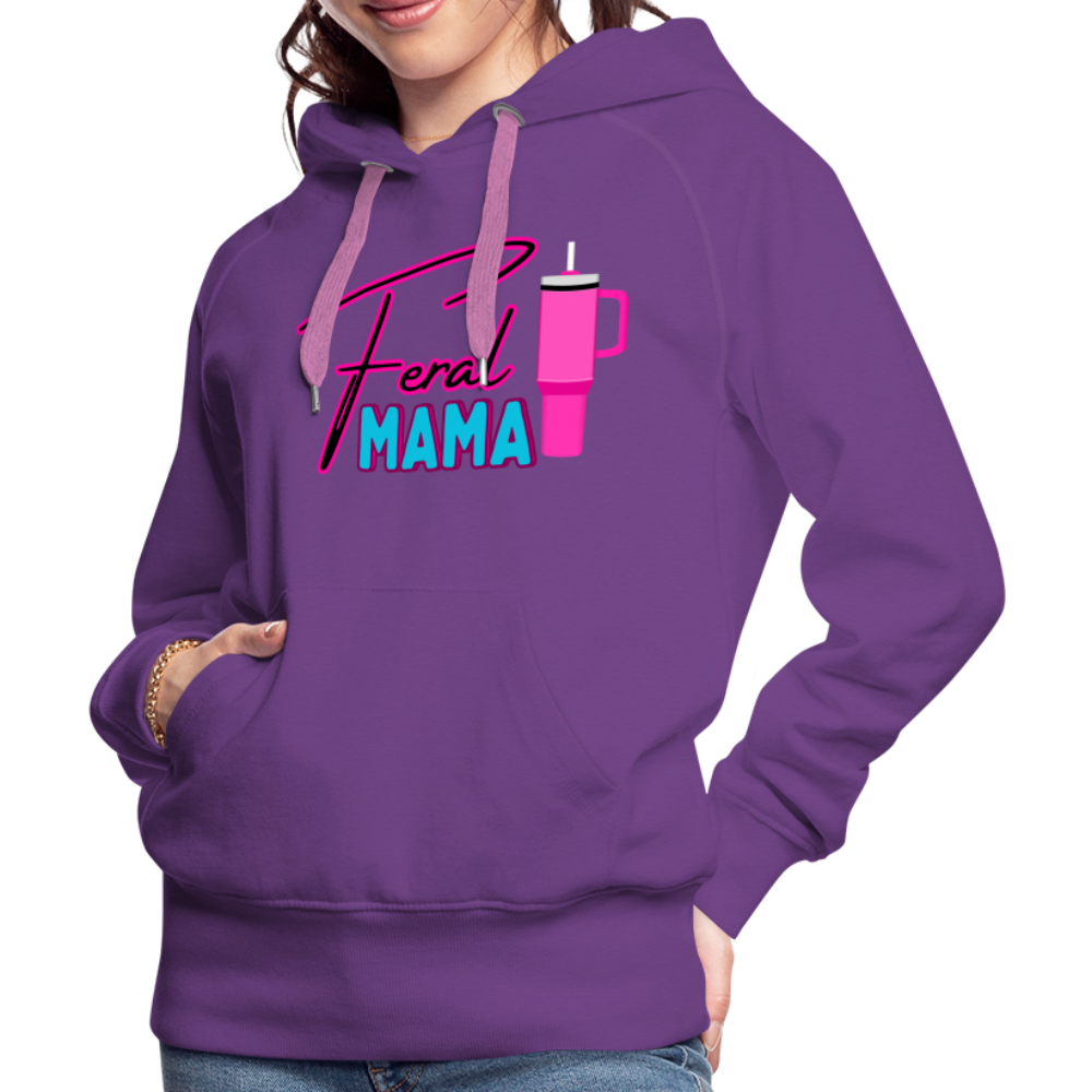 Feral Mama Women’s Premium Hoodie - purple