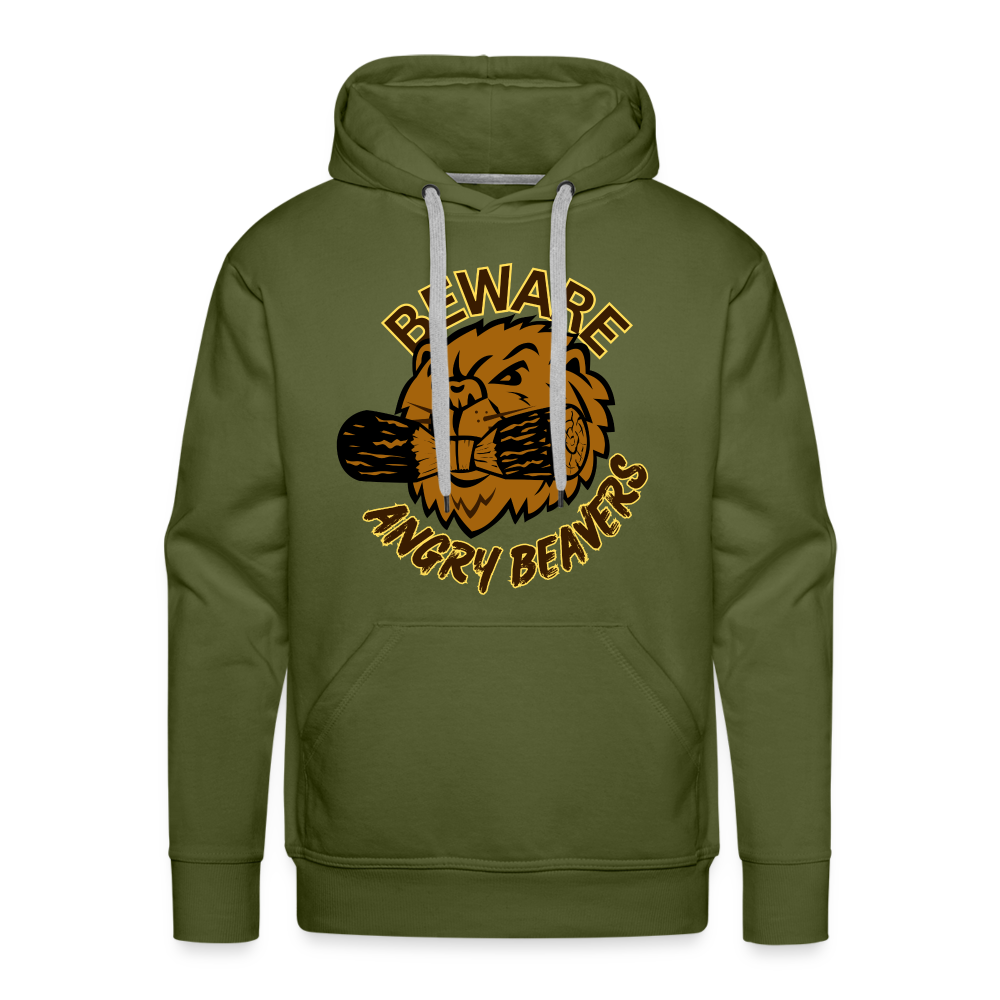 Angry Beavers Men’s Premium Hoodie - olive green