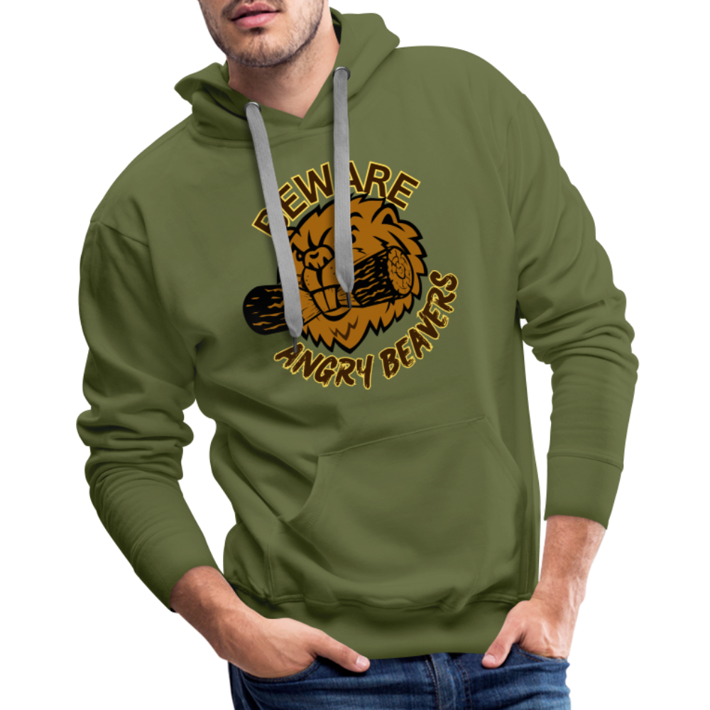 Angry Beavers Men’s Premium Hoodie - olive green