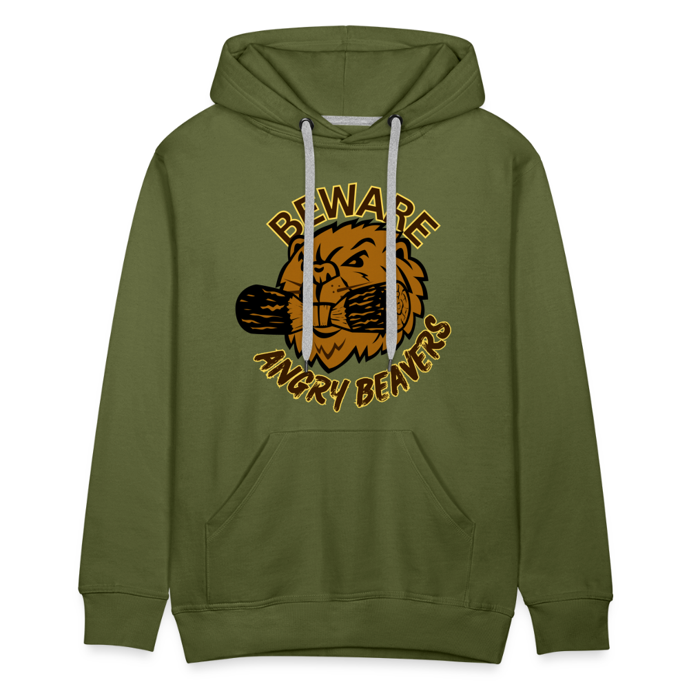 Angry Beavers Men’s Premium Hoodie - olive green