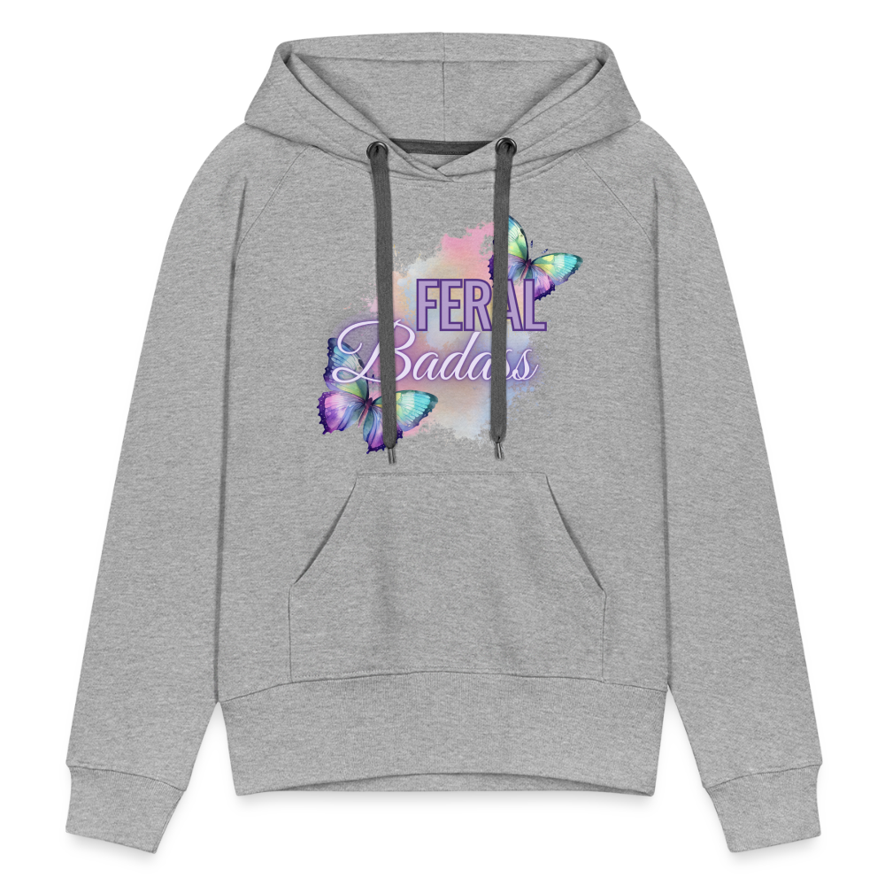 Feral Badass Women’s Premium Hoodie - heather grey