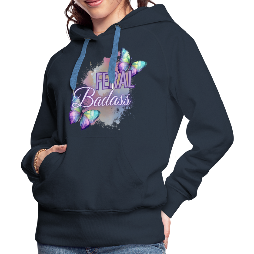 Feral Badass Women’s Premium Hoodie - navy