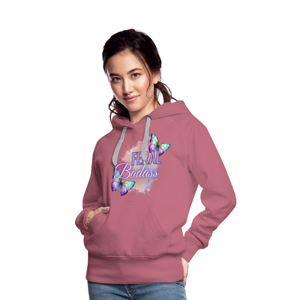 Feral Badass Women’s Premium Hoodie - mauve