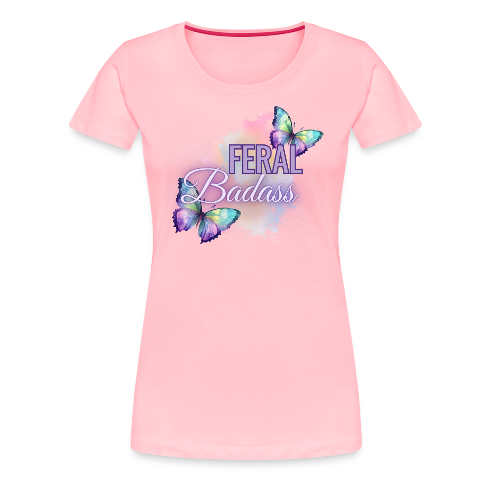 Feral Badass Women’s Premium T-Shirt - pink