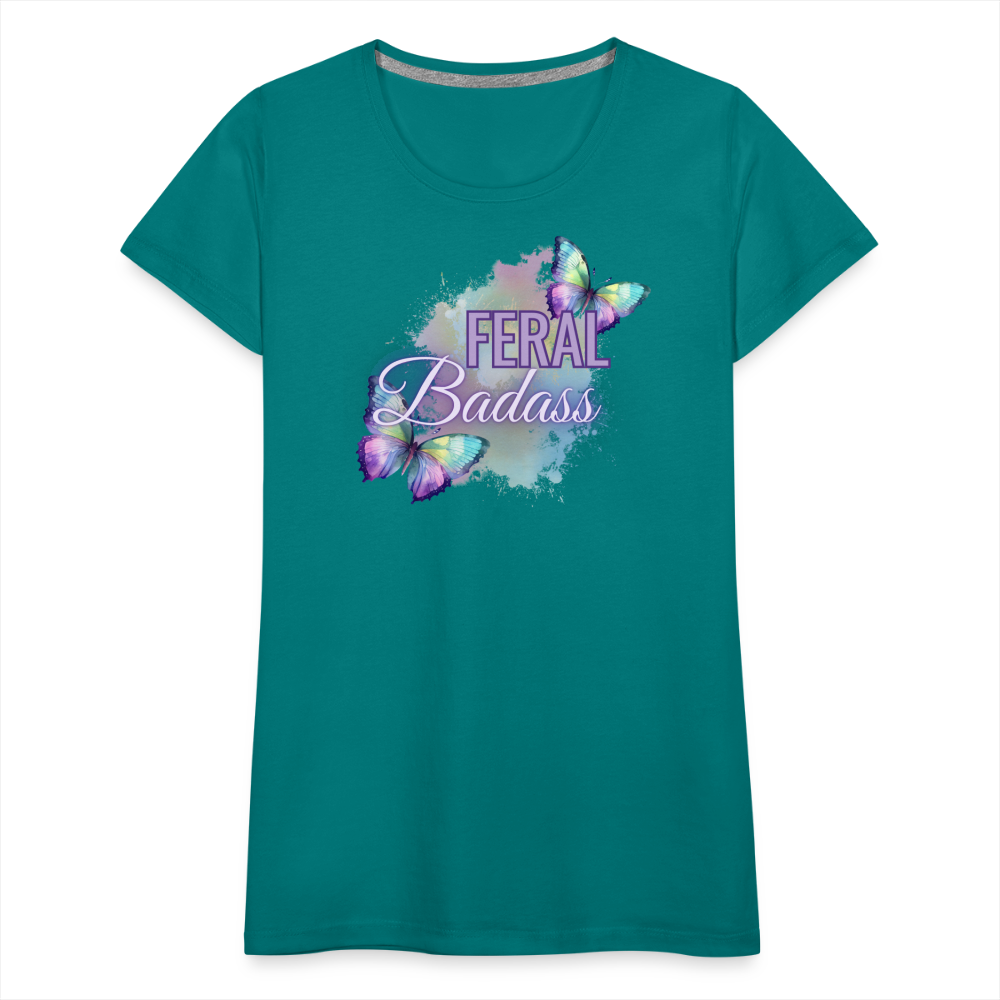 Feral Badass Women’s Premium T-Shirt - teal