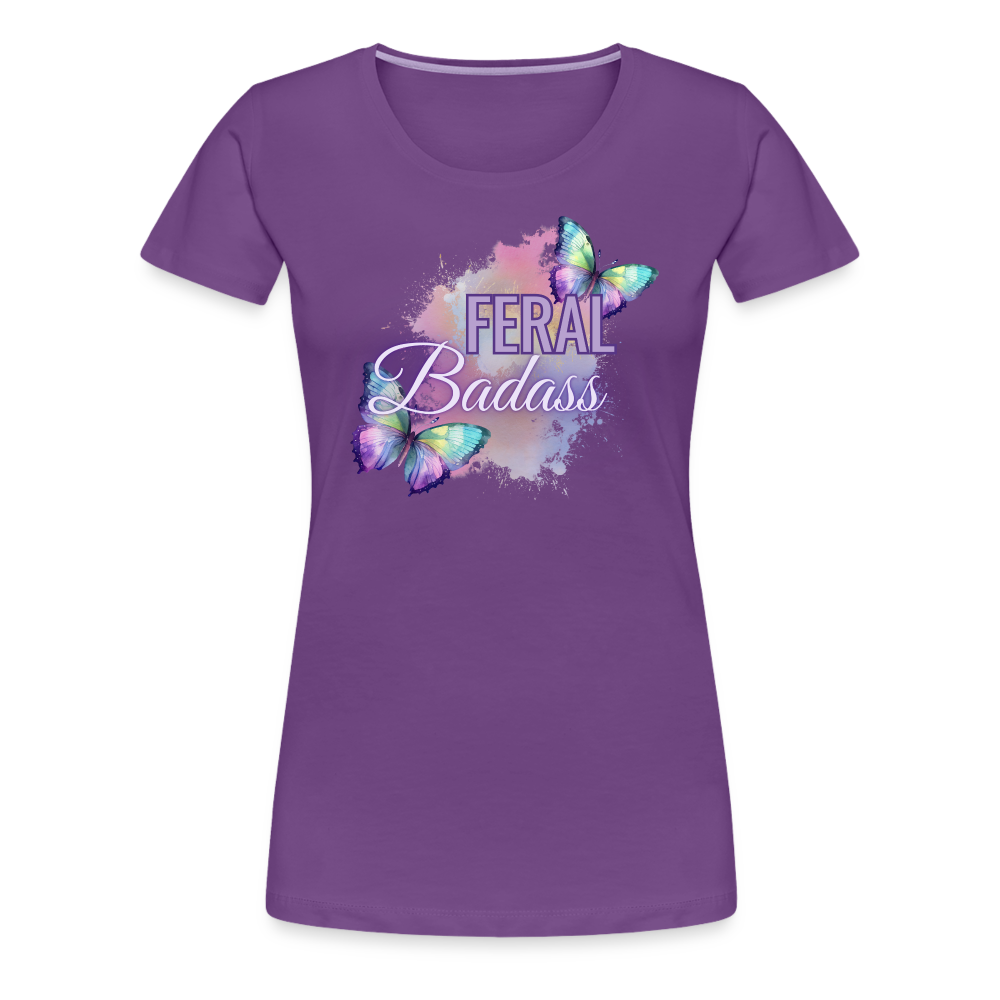 Feral Badass Women’s Premium T-Shirt - purple