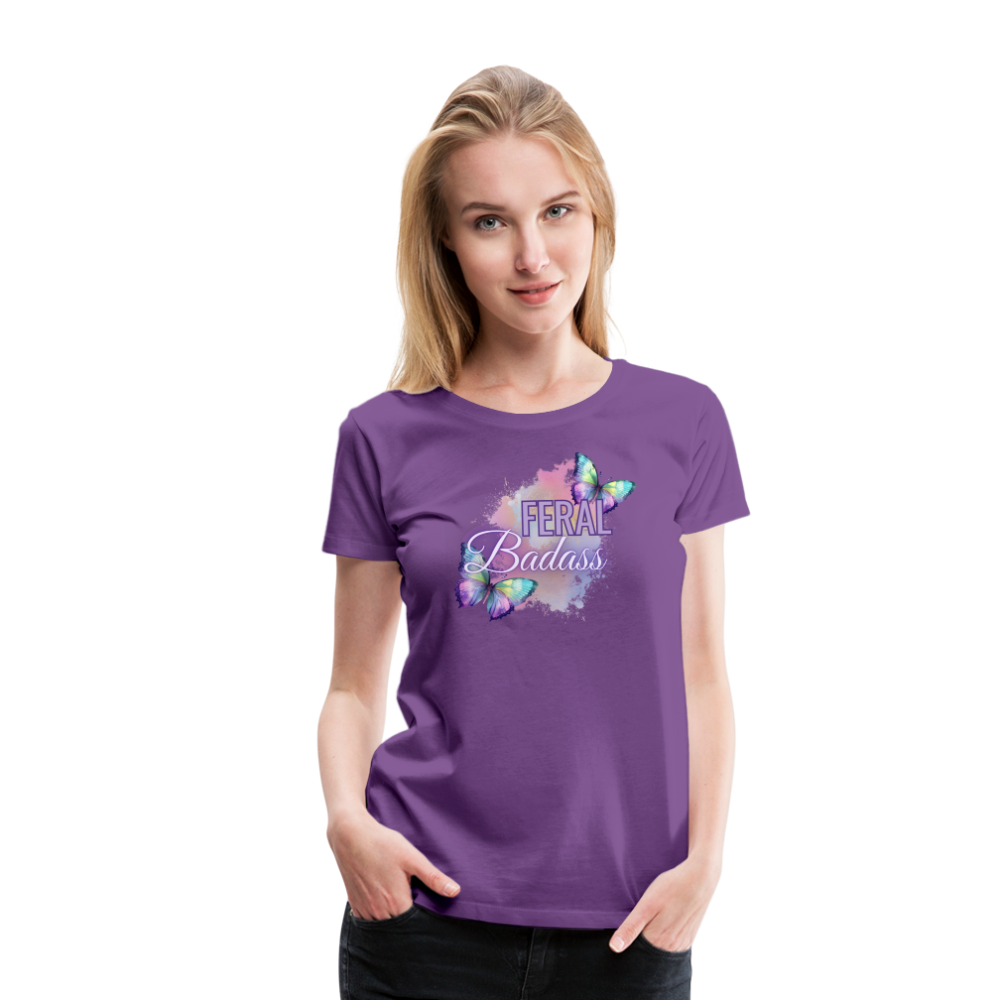 Feral Badass Women’s Premium T-Shirt - purple