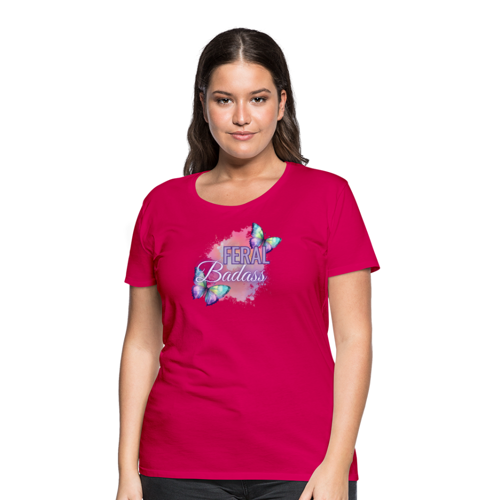 Feral Badass Women’s Premium T-Shirt - dark pink