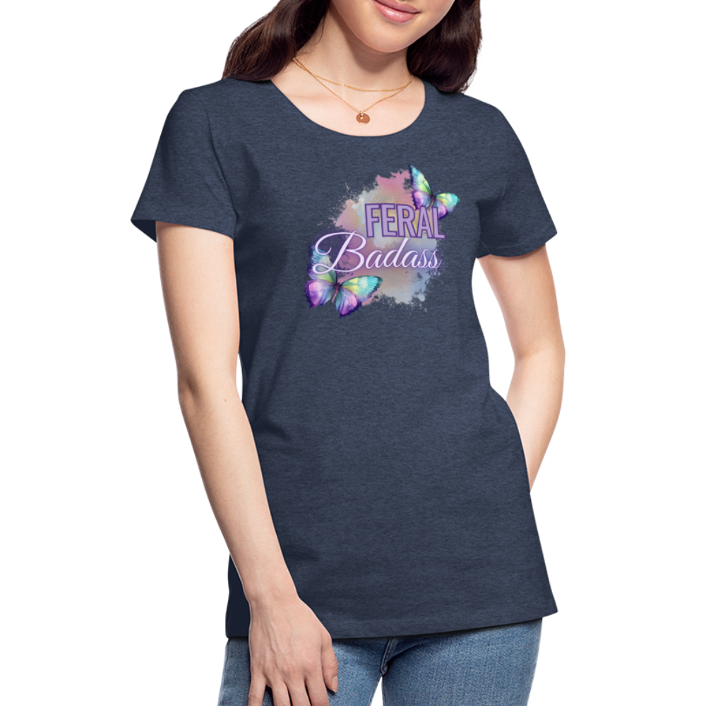 Feral Badass Women’s Premium T-Shirt - heather blue