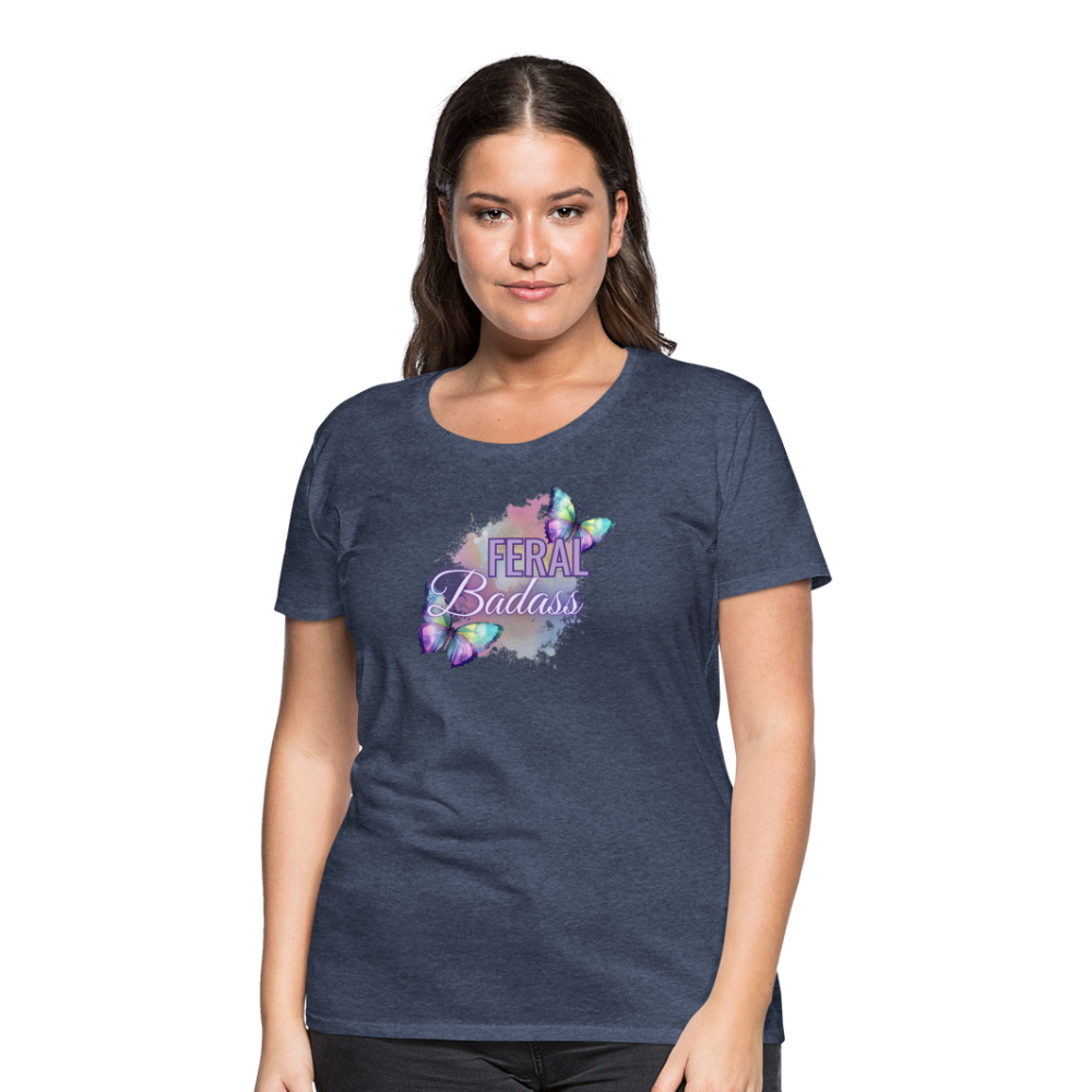 Feral Badass Women’s Premium T-Shirt - heather blue