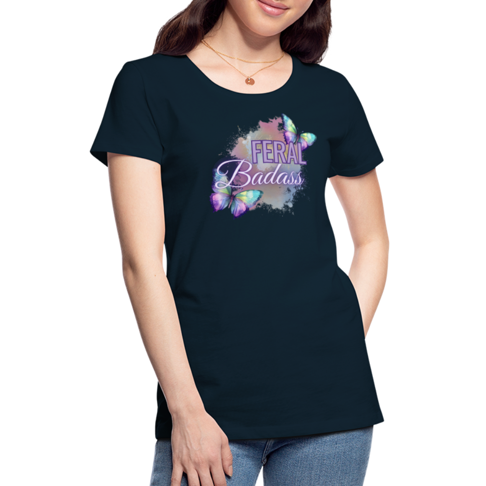 Feral Badass Women’s Premium T-Shirt - deep navy