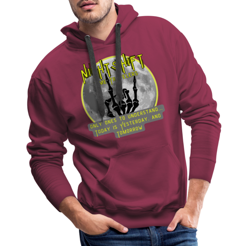 NIGHTSHIFT hand Men’s Premium Hoodie - burgundy