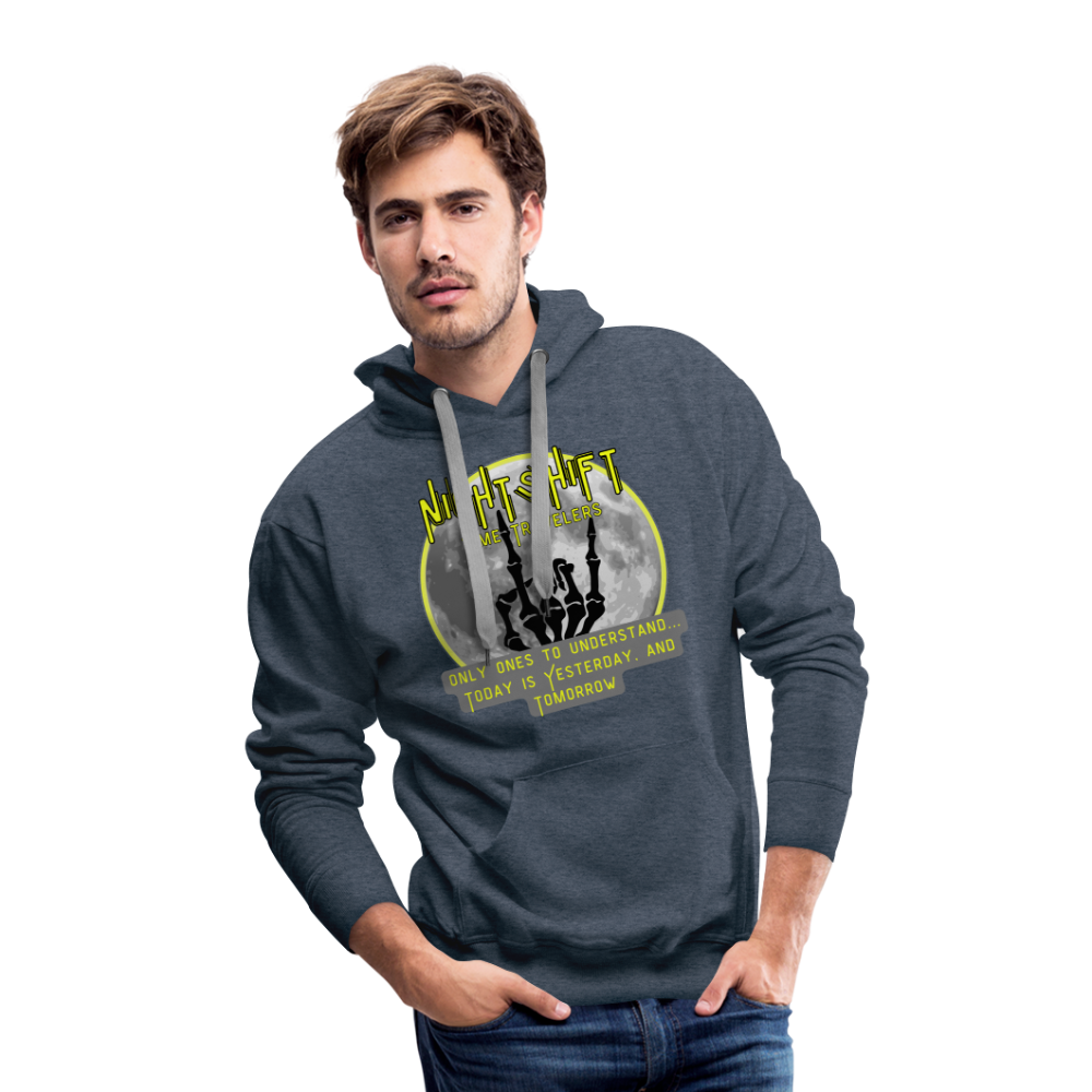 NIGHTSHIFT hand Men’s Premium Hoodie - heather denim