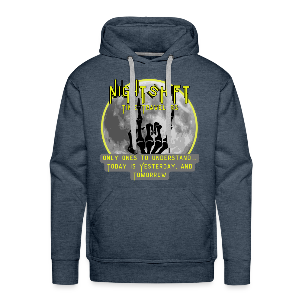 NIGHTSHIFT hand Men’s Premium Hoodie - heather denim
