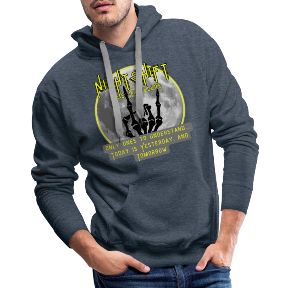 NIGHTSHIFT hand Men’s Premium Hoodie - heather denim