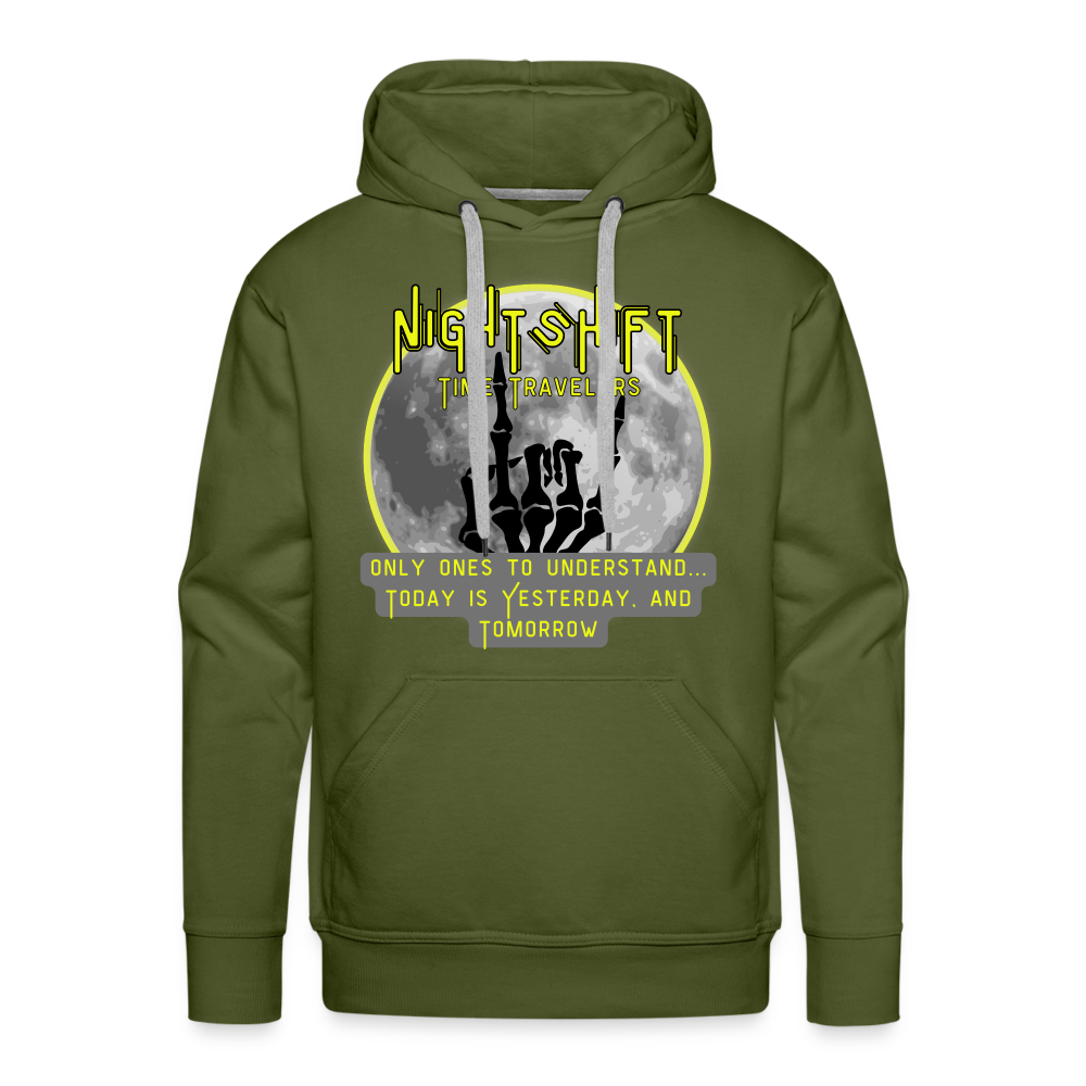 NIGHTSHIFT hand Men’s Premium Hoodie - olive green