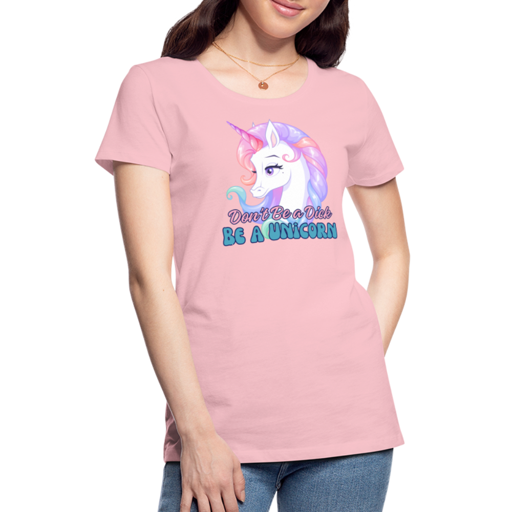 Be a Unicorn Women’s Premium T-Shirt - pink