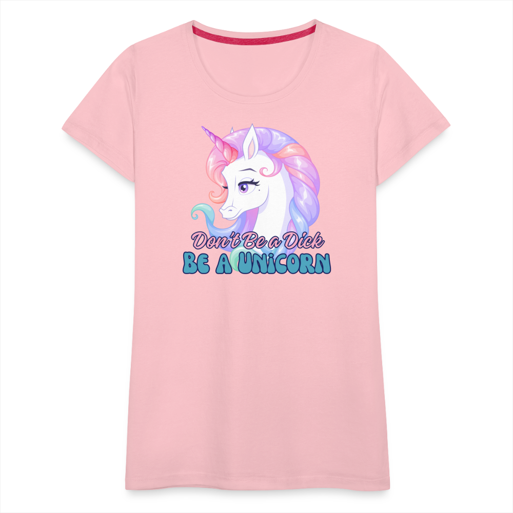 Be a Unicorn Women’s Premium T-Shirt - pink