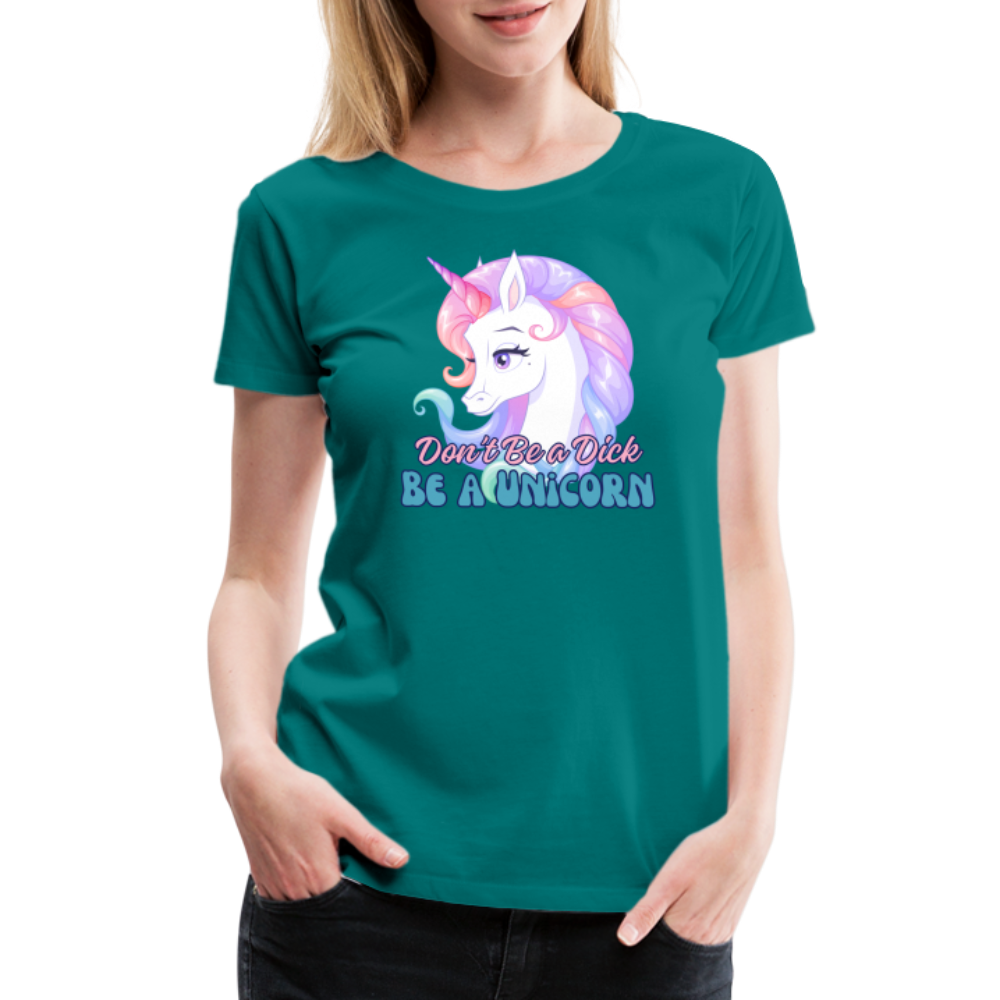 Be a Unicorn Women’s Premium T-Shirt - teal