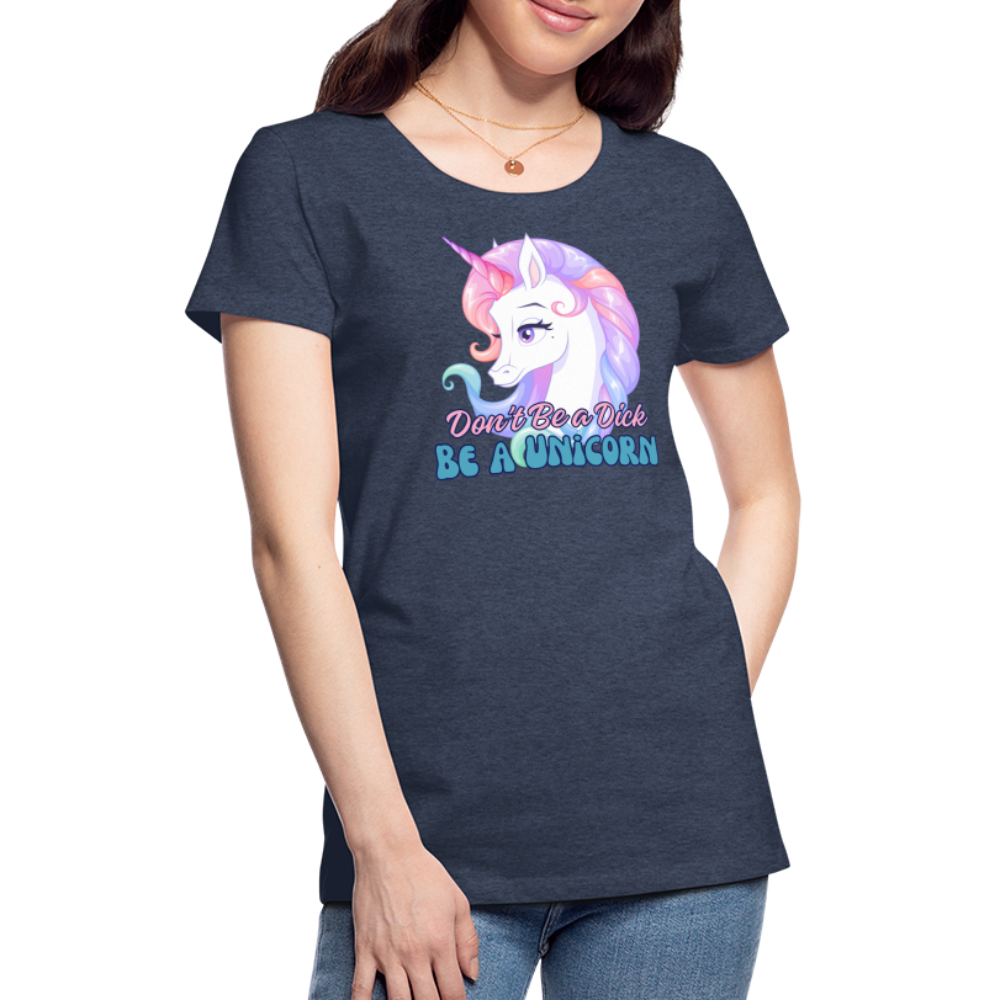 Be a Unicorn Women’s Premium T-Shirt - heather blue