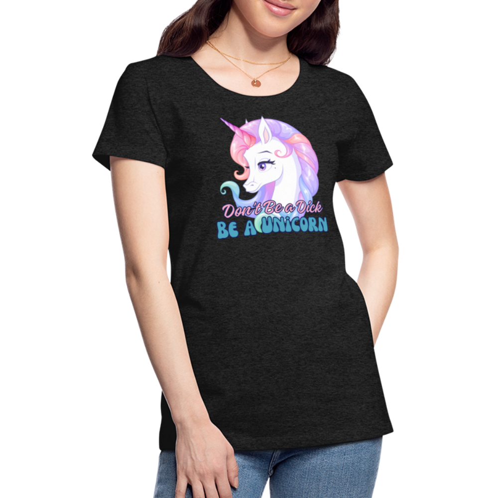 Be a Unicorn Women’s Premium T-Shirt - charcoal grey