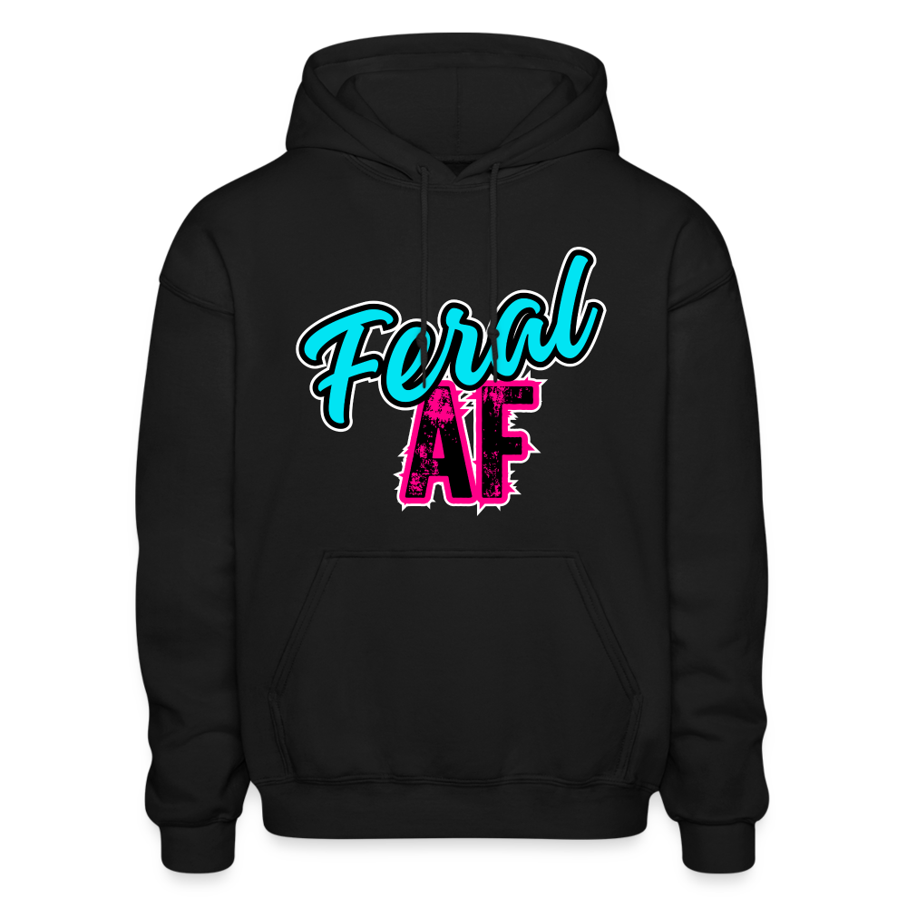 FERAL AF Gildan Heavy Blend Adult Hoodie - black