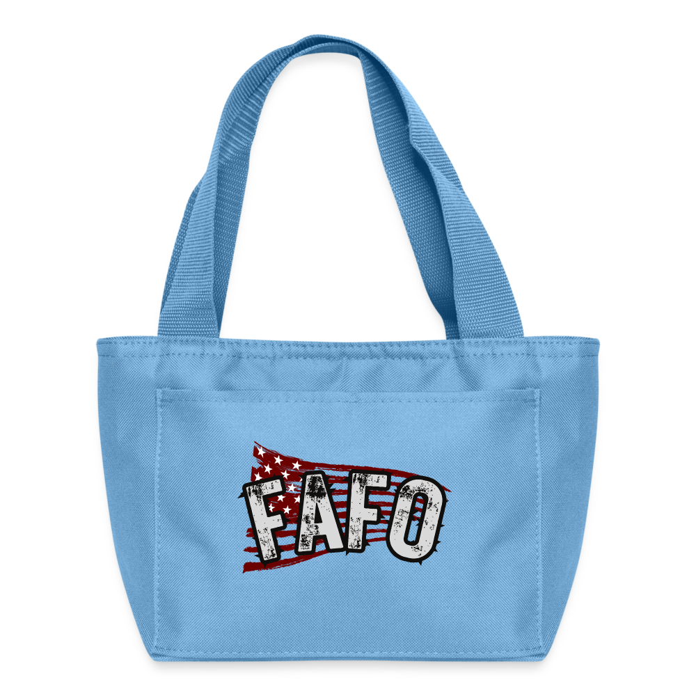 FAFO Recycled Insulated Lunch Bag - light blue