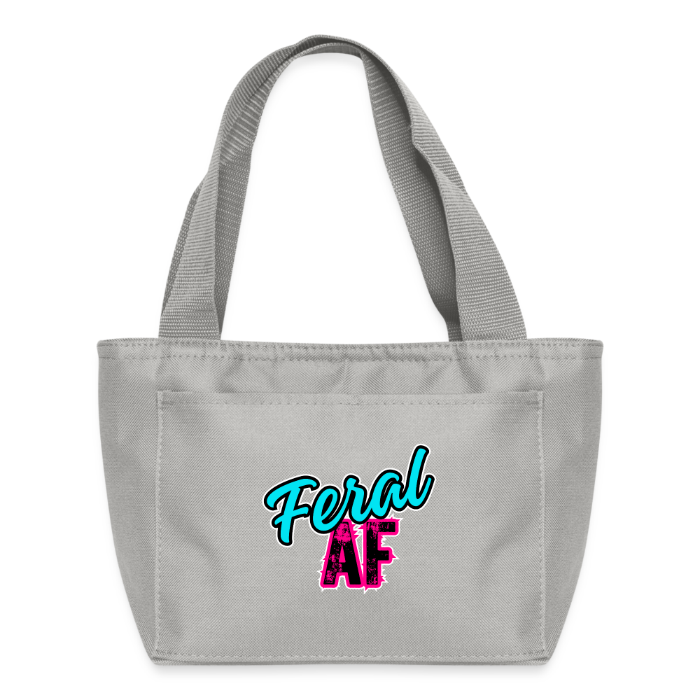FERAL AF Recycled Insulated Lunch Bag - light gray