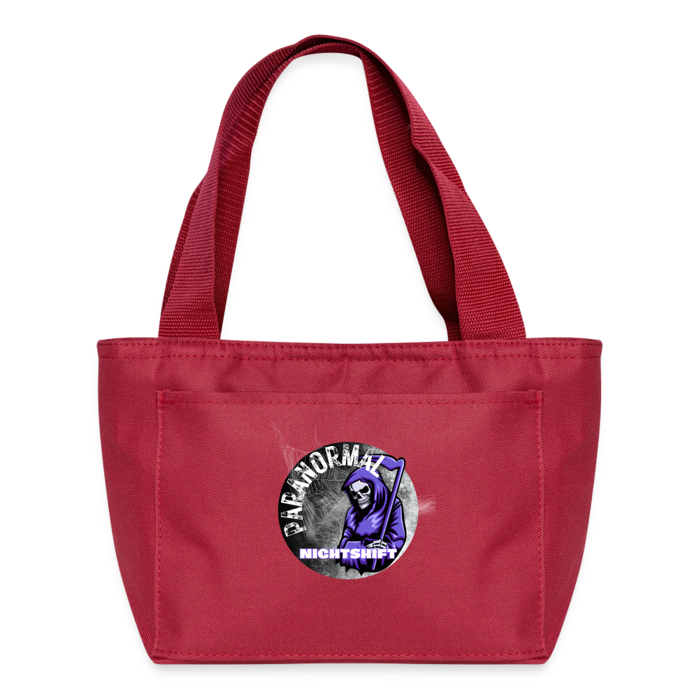 PARANORMAL NIGHTSHIFT Recycled Insulated Lunch Bag - red