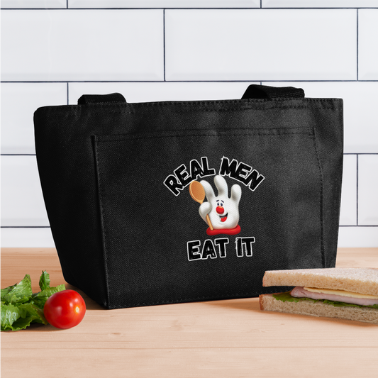 REAL MEN EAT IT Recycled Insulated Lunch Bag - black