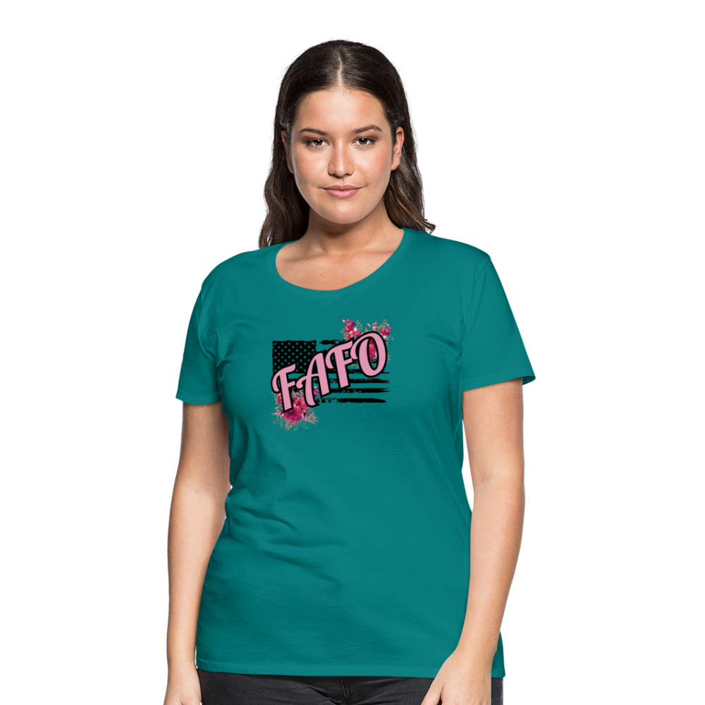 FAFO ROSES Women’s Premium T-Shirt - teal