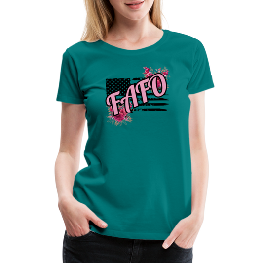 FAFO ROSES Women’s Premium T-Shirt - teal