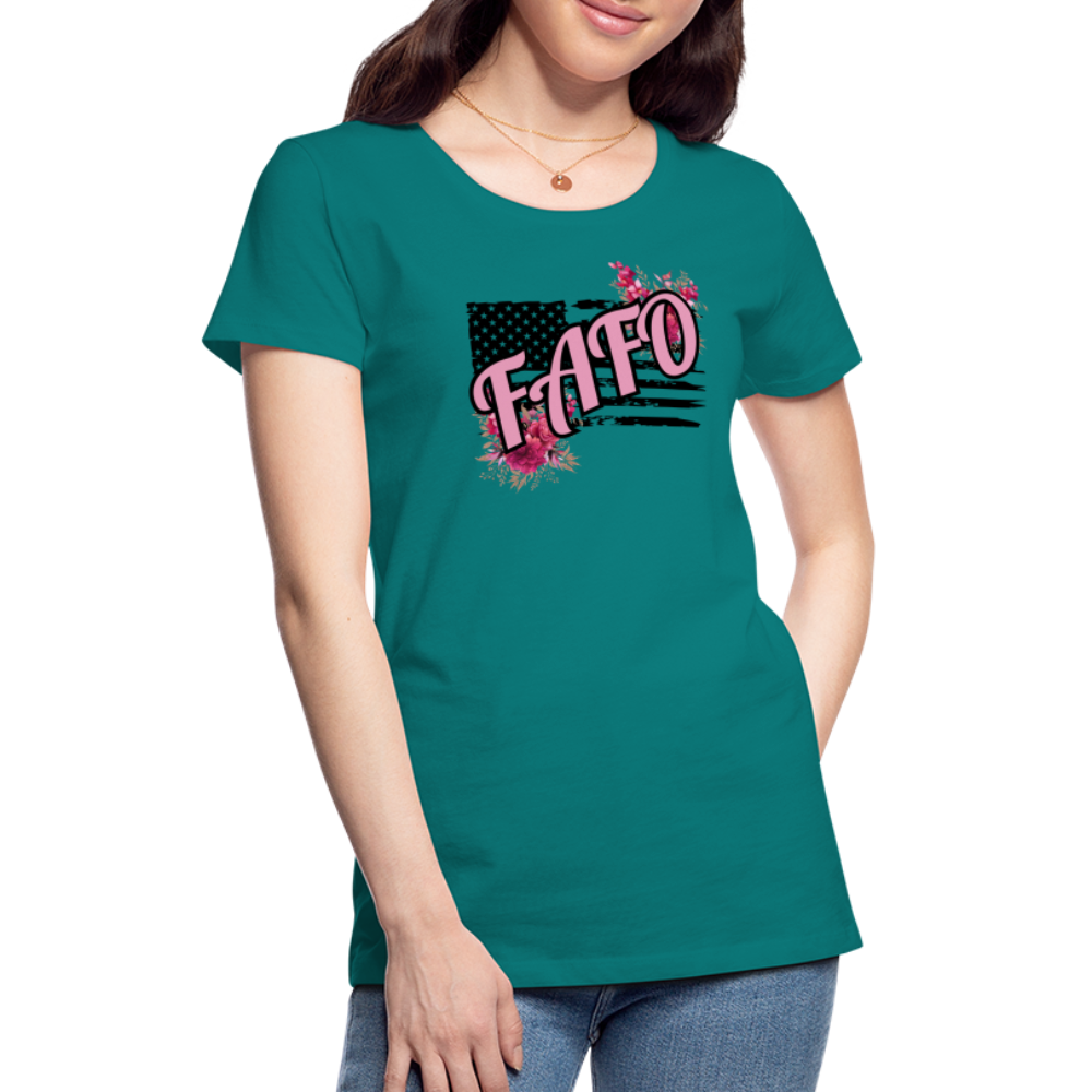 FAFO ROSES Women’s Premium T-Shirt - teal