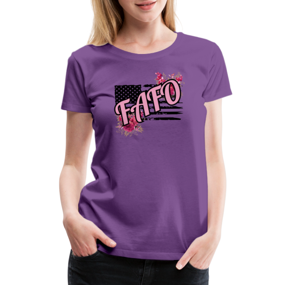 FAFO ROSES Women’s Premium T-Shirt - purple