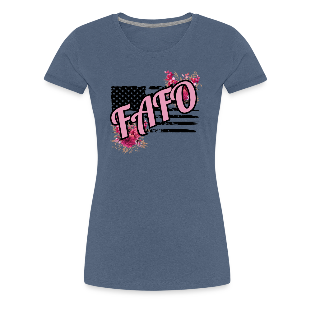 FAFO ROSES Women’s Premium T-Shirt - heather blue