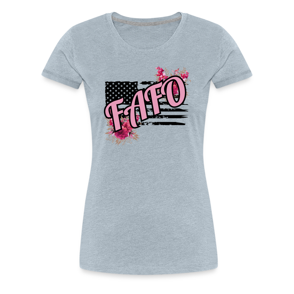 FAFO ROSES Women’s Premium T-Shirt - heather ice blue