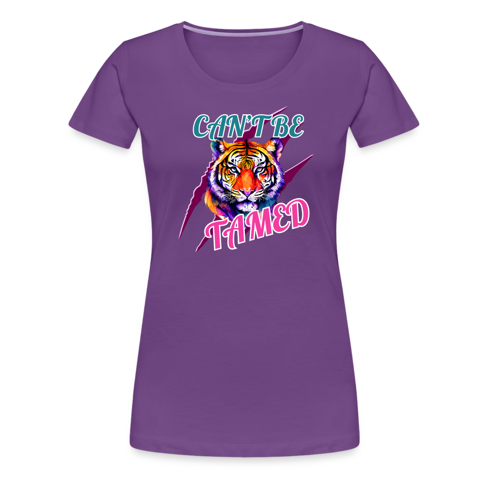 CAN'T BE TAMED Women’s Premium T-Shirt - purple