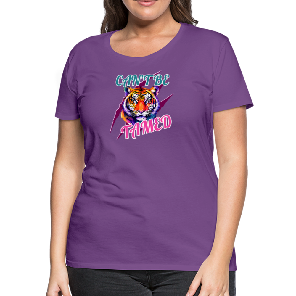 CAN'T BE TAMED Women’s Premium T-Shirt - purple